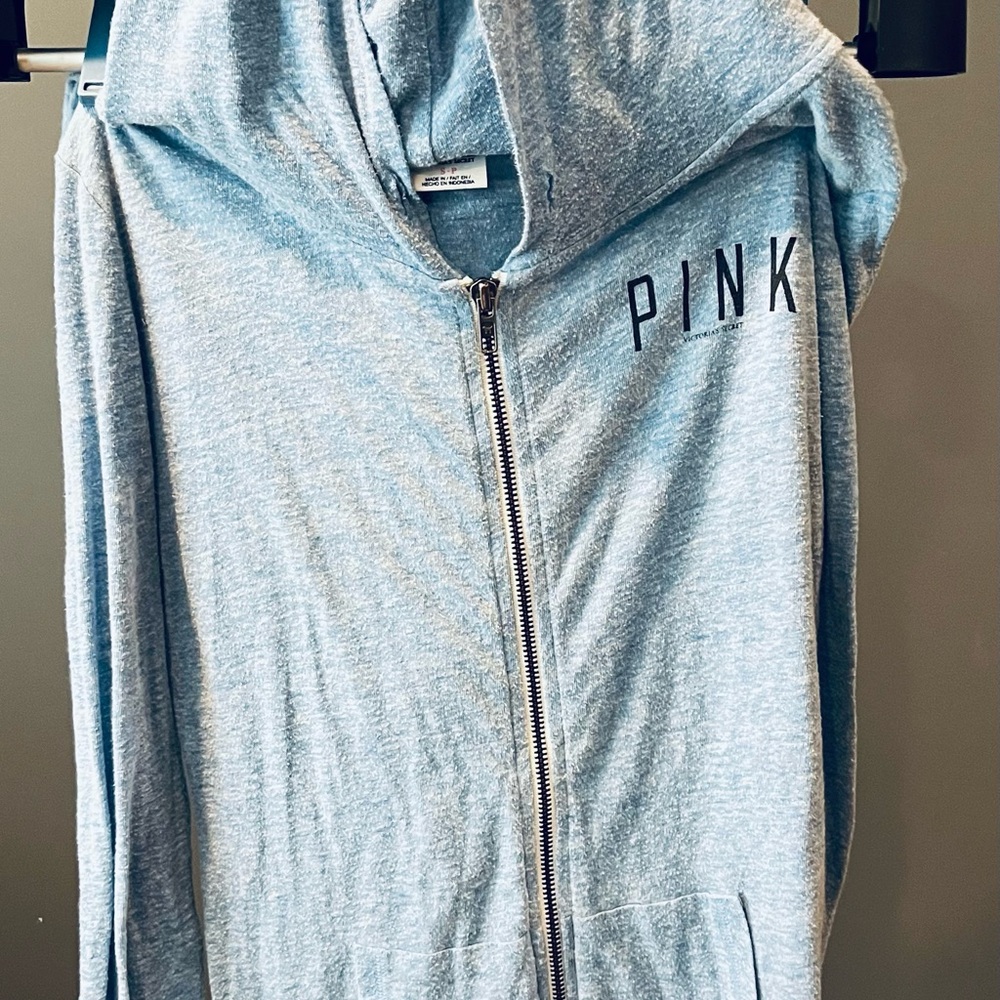 Victoria's Secret PINK Blue Zip-Up Hoodie